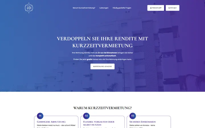 JD IMO website homepage