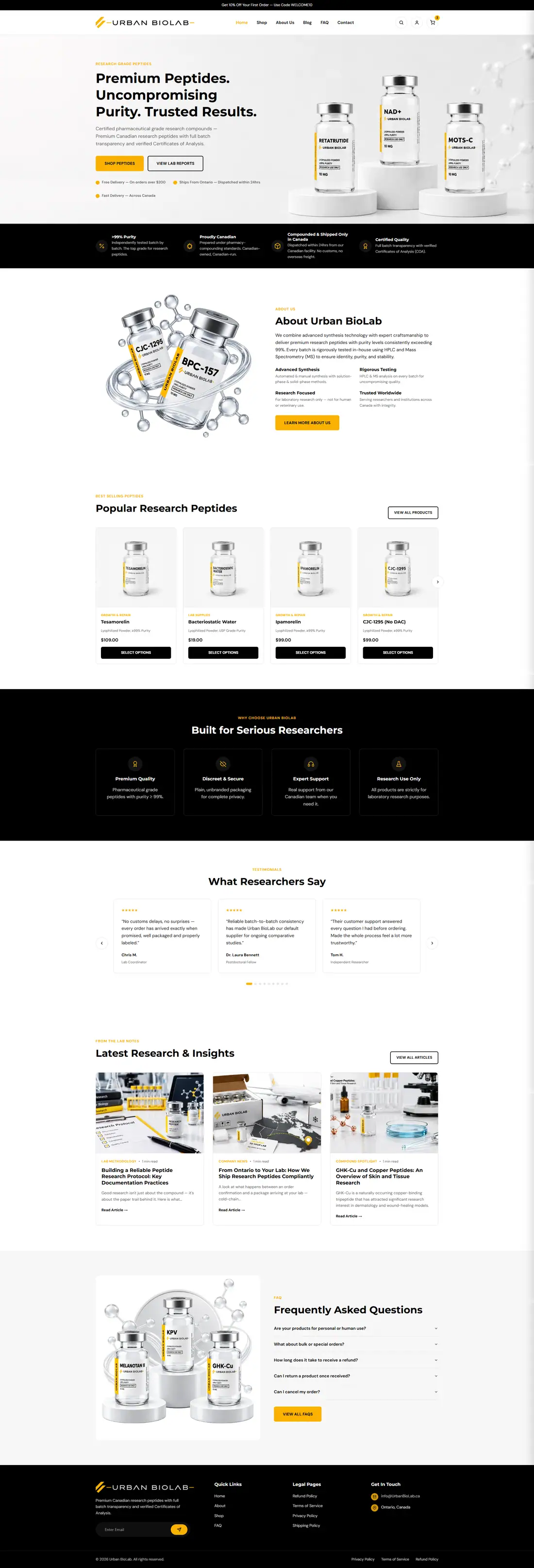 Another page of the Urban BioLab website