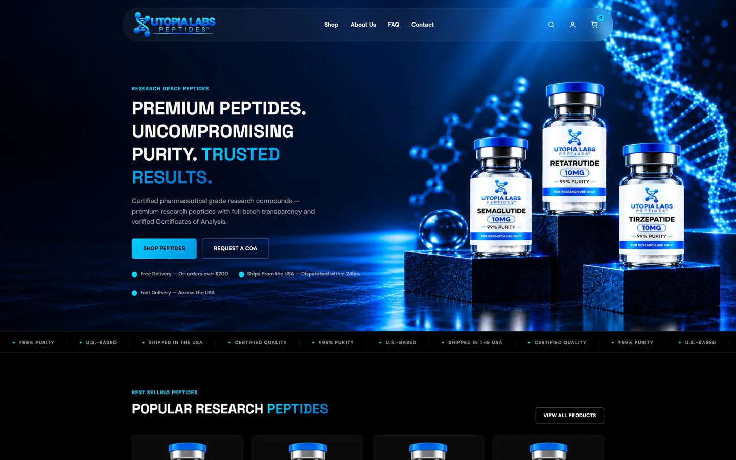 Utopia Labs website